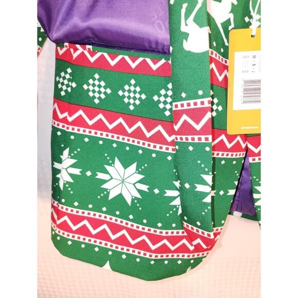 Opposuit Mens suit Size 36 Christmas Green Tree Holiday With Tie - Picture 3 of 16